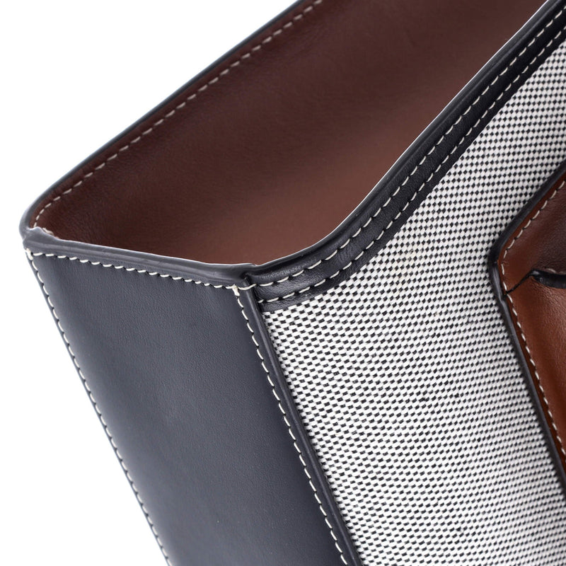 Logo Pocket Tote Canvas With Leather