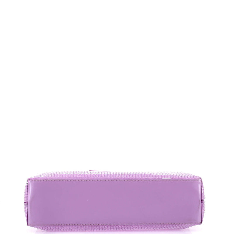 Logo Open Tote Sequined Mesh Large