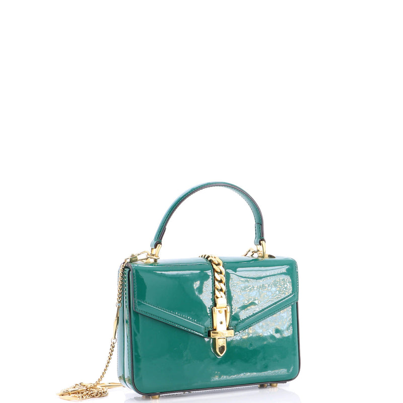 Sylvie Top Handle Bag Patent Mini