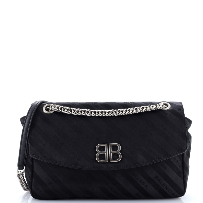 Bb Chain Round Shoulder Bag Jacquard