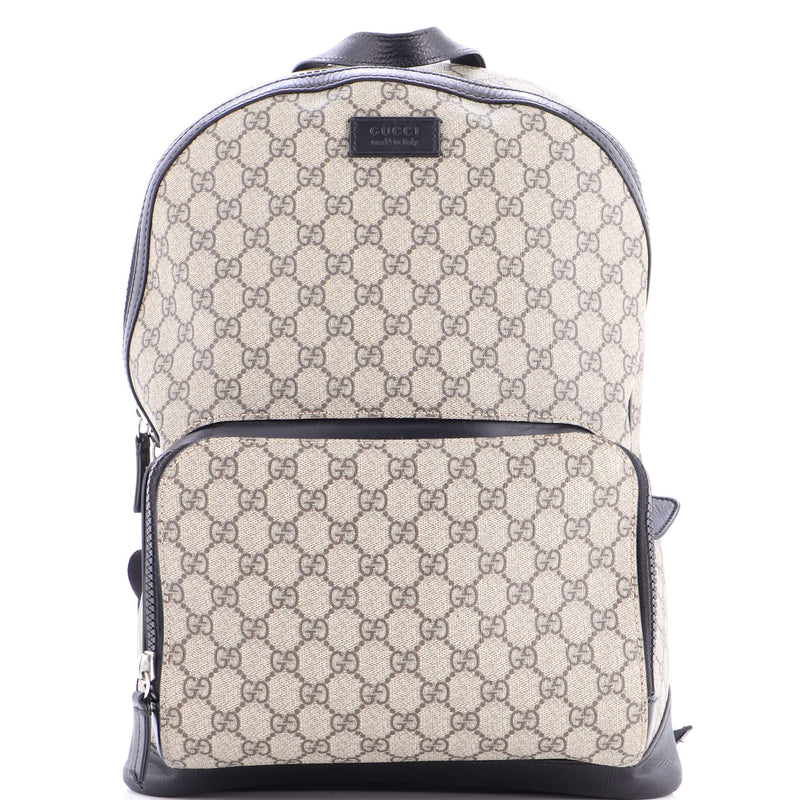 Zip Pocket Backpack Gg Coated Canvas