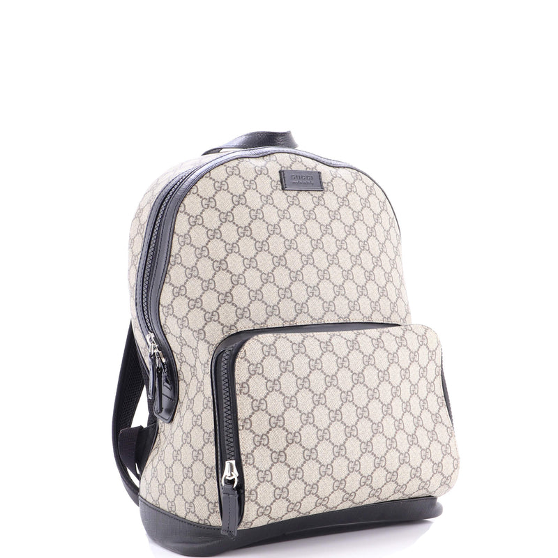 Zip Pocket Backpack Gg Coated Canvas