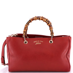 Bamboo Shopper Tote Leather Medium