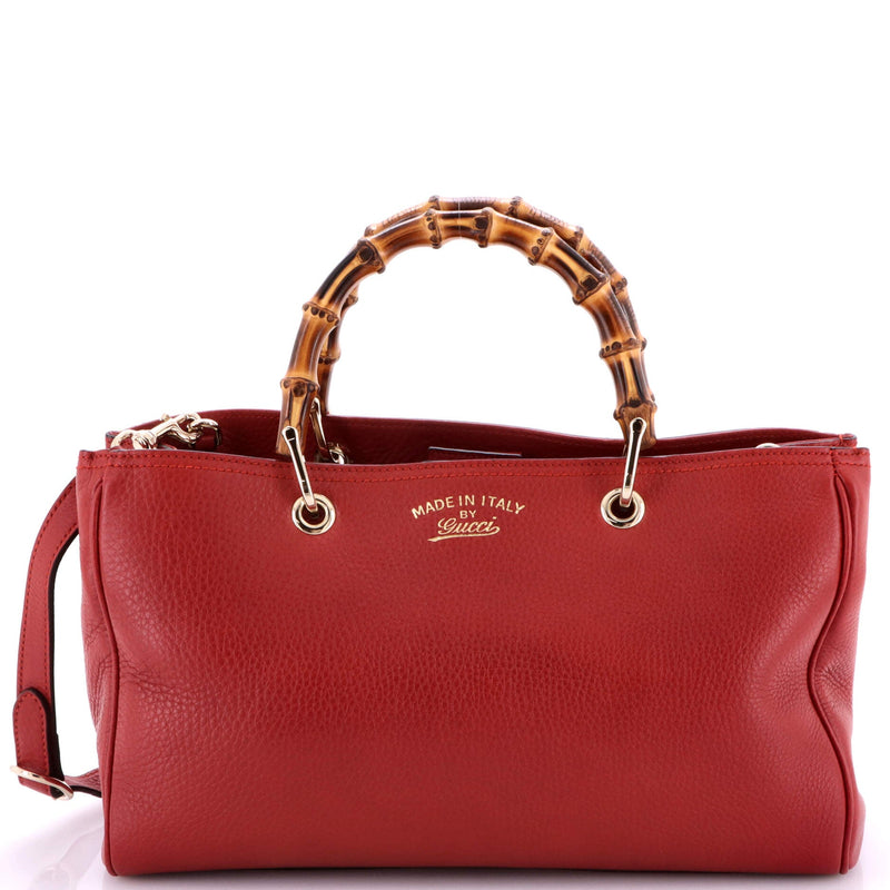 Bamboo Shopper Tote Leather Medium