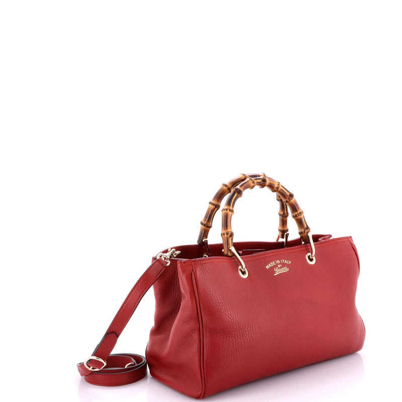 Bamboo Shopper Tote Leather Medium