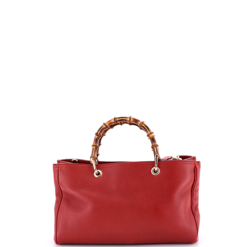 Bamboo Shopper Tote Leather Medium