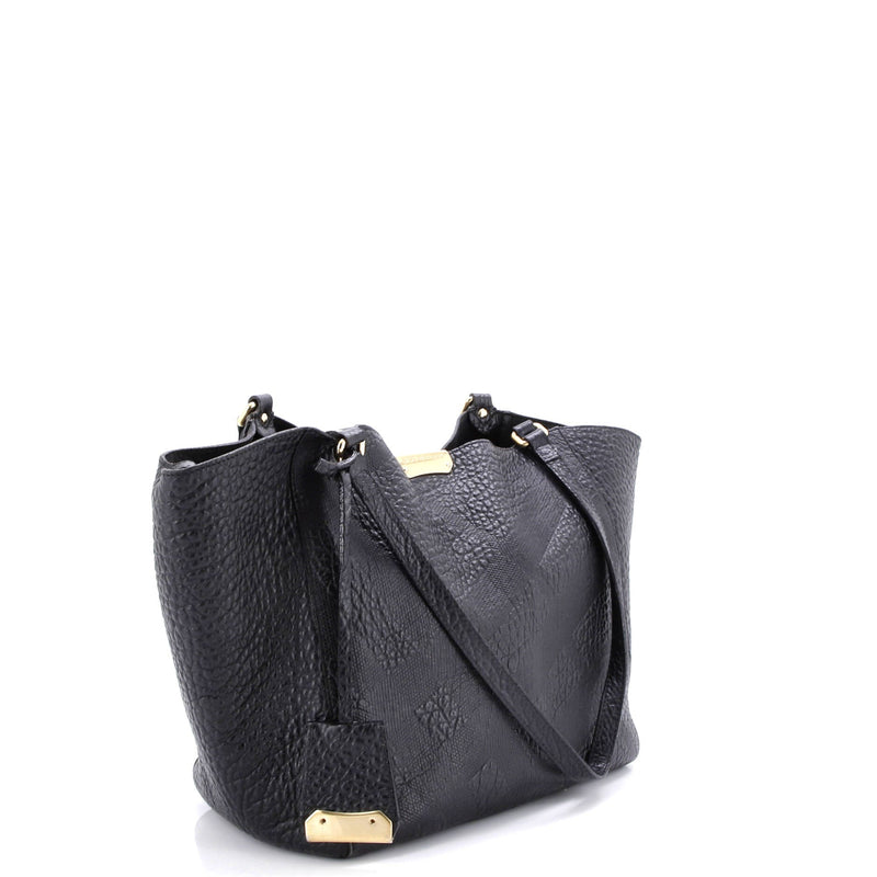 Canter Tote Check Embossed Leather Small