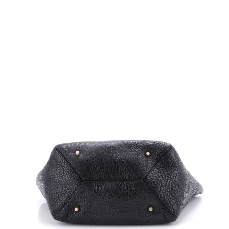 Canter Tote Check Embossed Leather Small