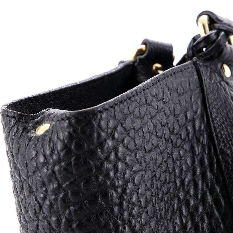 Canter Tote Check Embossed Leather Small
