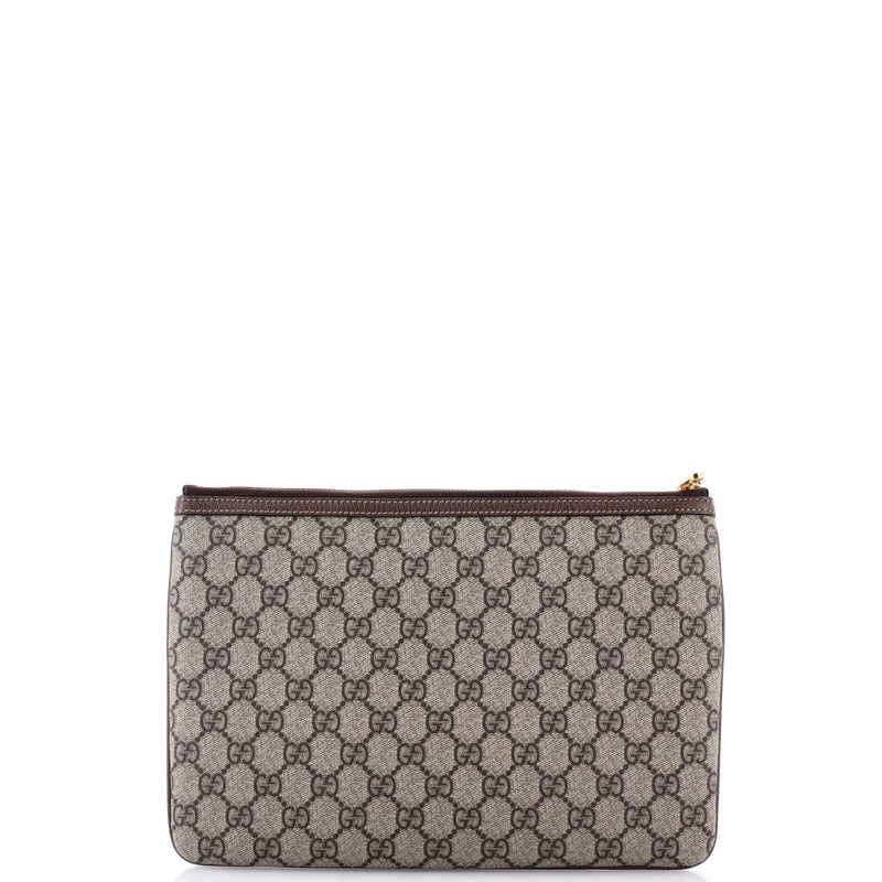 Ophidia Zip Pouch Gg Coated Canvas Large