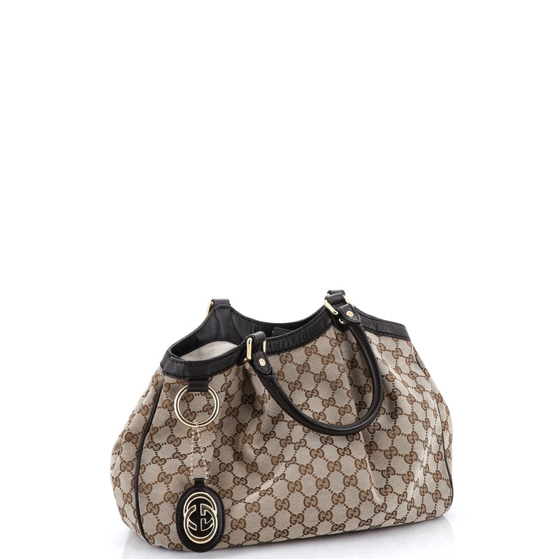 Sukey Tote Gg Canvas With Leather Medium