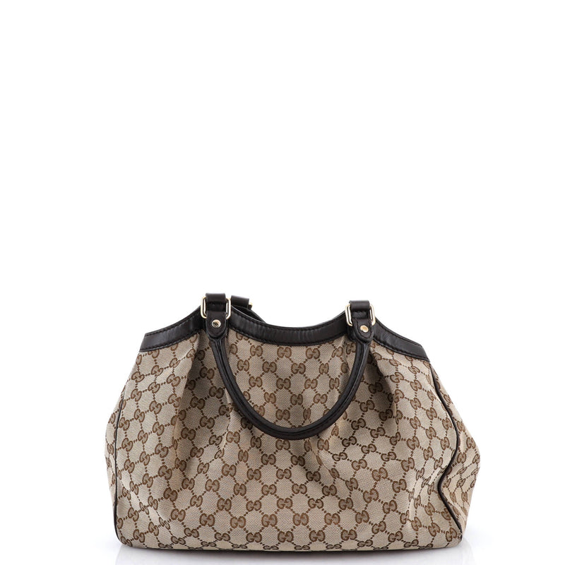 Sukey Tote Gg Canvas With Leather Medium