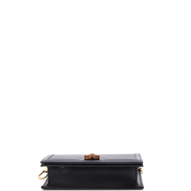 Diana Bamboo Chain Flap Bag Leather Mini