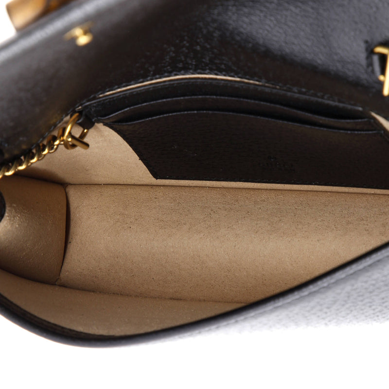 Diana Bamboo Chain Flap Bag Leather Mini