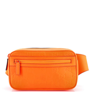 Front Zip Belt Bag Gg Rubber Effect