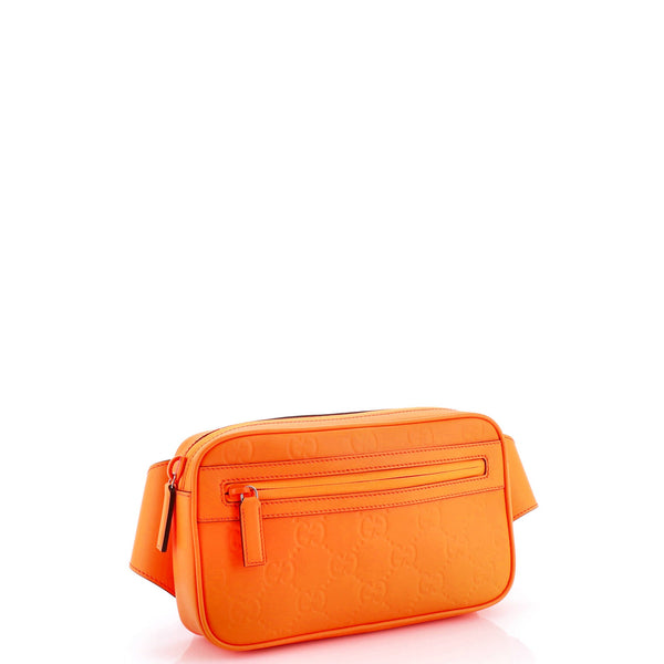 Front Zip Belt Bag Gg Rubber Effect