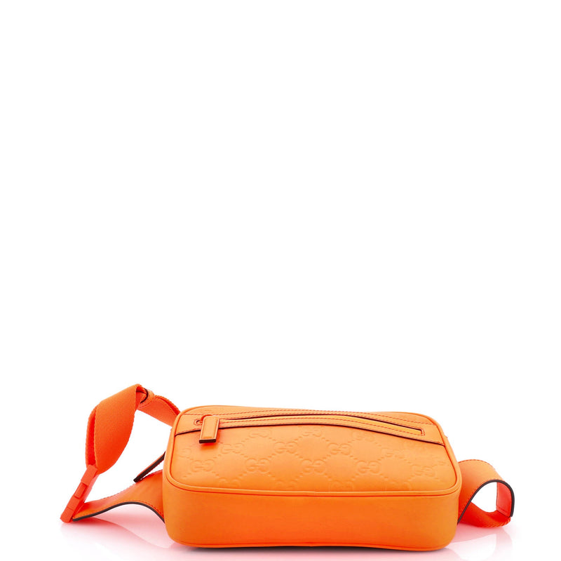 Front Zip Belt Bag Gg Rubber Effect