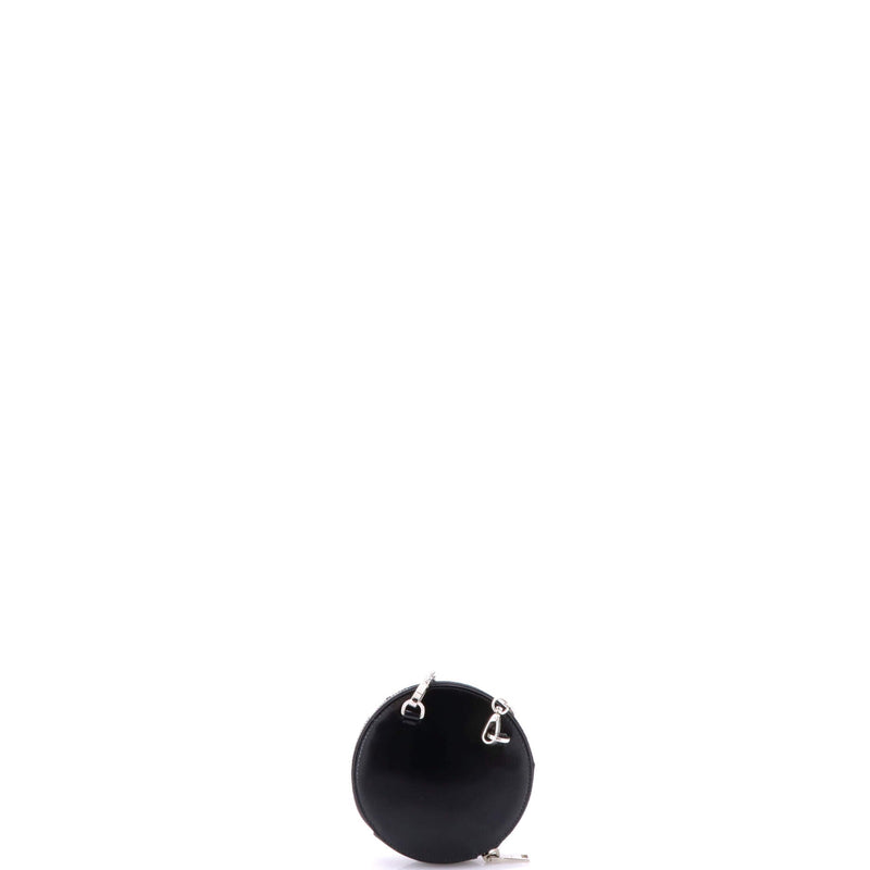 Round Pouch Bag With Chain Brushed