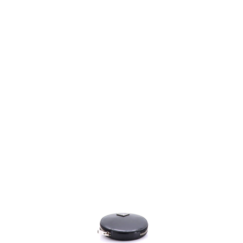 Round Pouch Bag With Chain Brushed