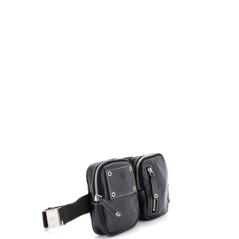 Crest Double Belt Bag Leather