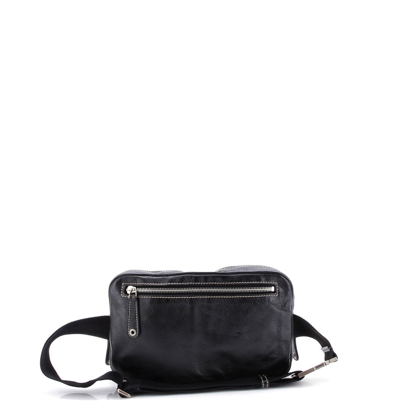 Crest Double Belt Bag Leather