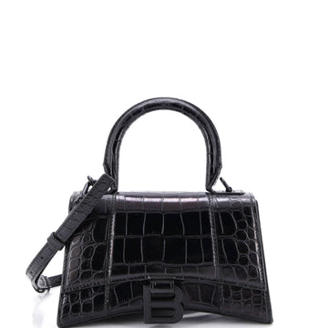 Hourglass Top Handle Bag Crocodile