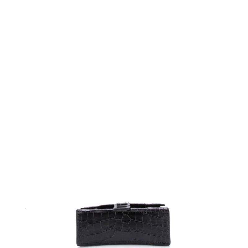 Hourglass Top Handle Bag Crocodile
