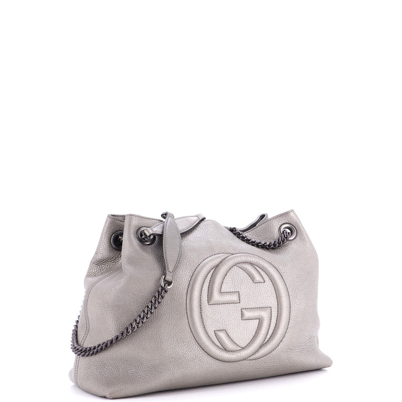 Soho Chain Strap Shoulder Bag Leather
