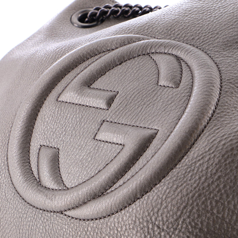 Soho Chain Strap Shoulder Bag Leather