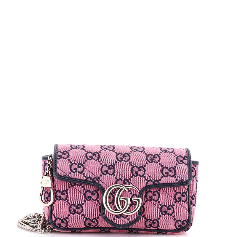 Gg Marmont Flap Bag Diagonal Quilted