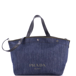 Snap Shopping Tote Denim Large