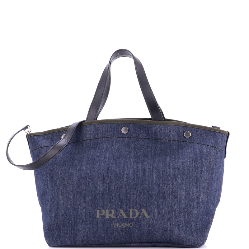 Snap Shopping Tote Denim Large