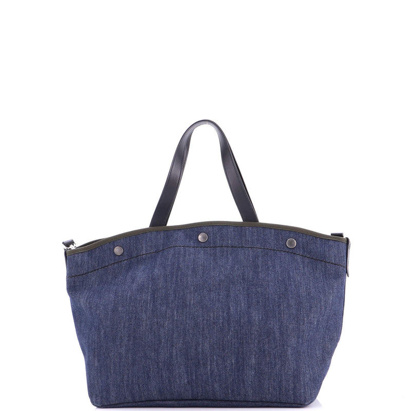 Snap Shopping Tote Denim Large