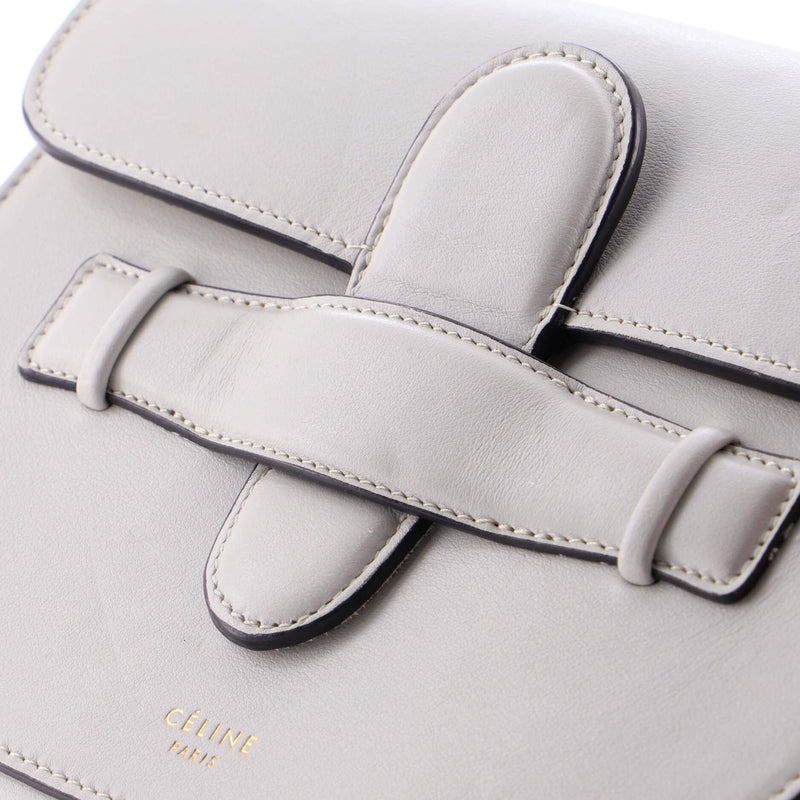Symmetrical Shoulder Bag Leather Mini