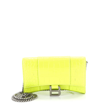 Hourglass Chain Wallet Crocodile