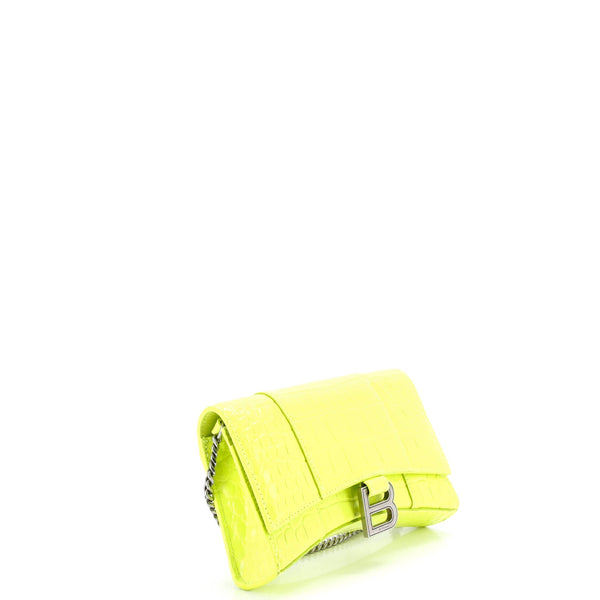 Hourglass Chain Wallet Crocodile