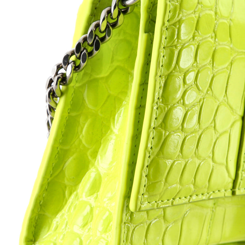 Hourglass Chain Wallet Crocodile