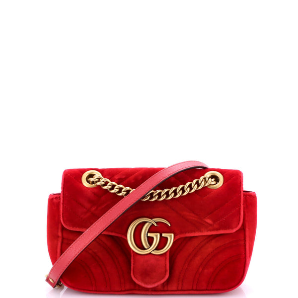 Gg Marmont Flap Bag Matelasse Velvet