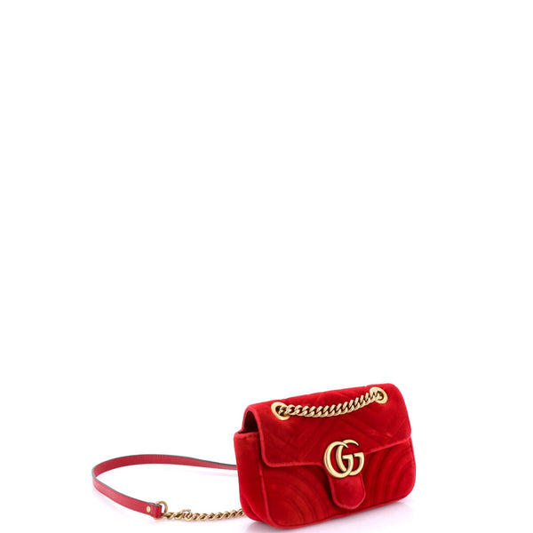 Gg Marmont Flap Bag Matelasse Velvet