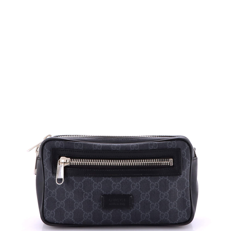 Soft Zip Belt Bag Gg Coated Canvas Small