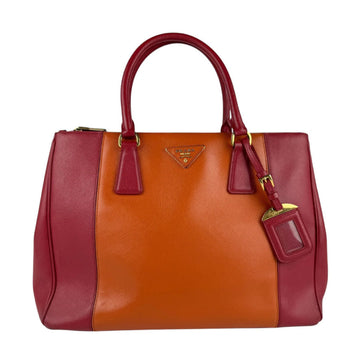 Bicolor Double Zip Lux Tote Saffiano