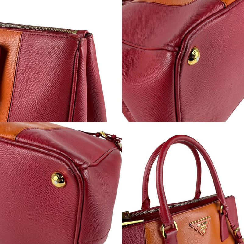 Bicolor Double Zip Lux Tote Saffiano