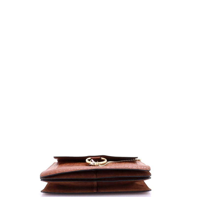 Faye Shoulder Bag Crocodile Embossed