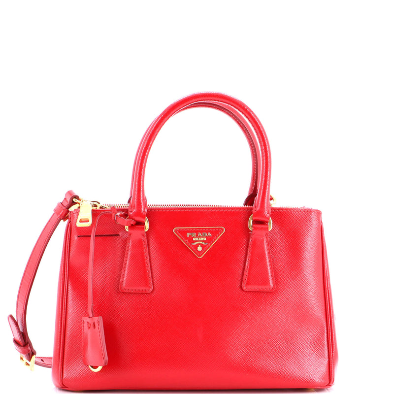 Double Zip Lux Tote Vernice Saffiano