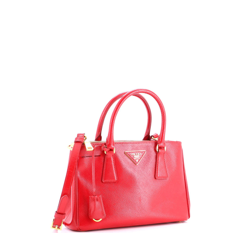 Double Zip Lux Tote Vernice Saffiano