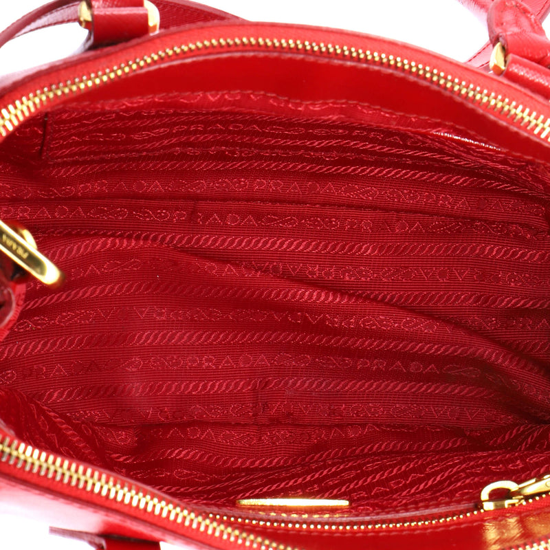Double Zip Lux Tote Vernice Saffiano