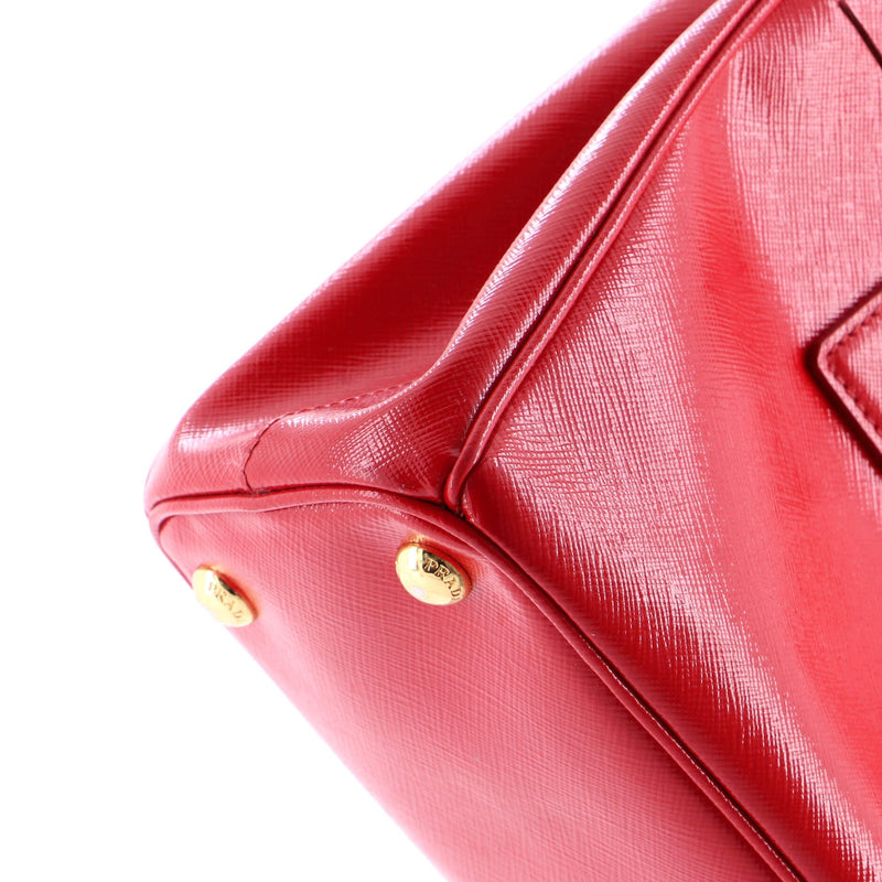 Double Zip Lux Tote Vernice Saffiano