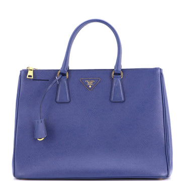 Double Zip Lux Tote Saffiano Leather