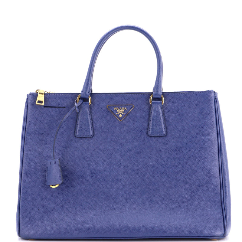 Double Zip Lux Tote Saffiano Leather
