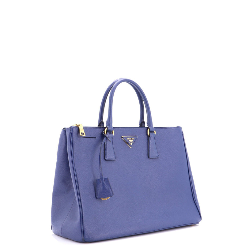 Double Zip Lux Tote Saffiano Leather